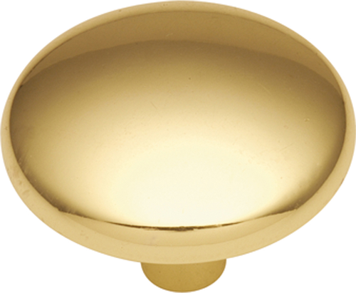 Metropolis Collection Knob 1-3/16'' Diameter Polished Brass Finish P214-3