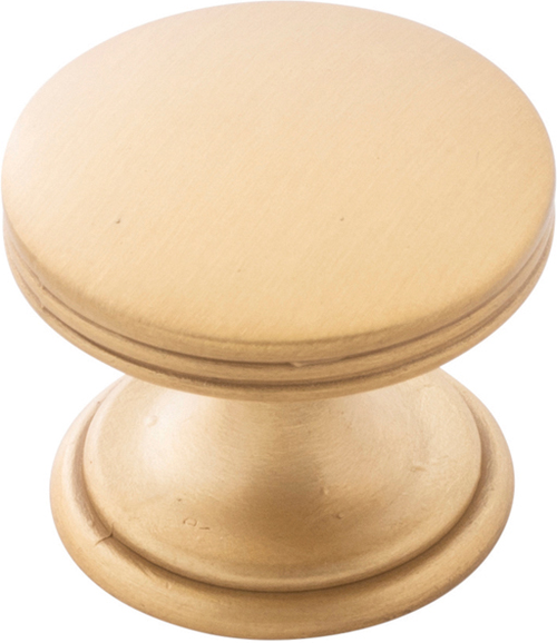 American Diner Collection Knob 1-3/8'' Diameter Brushed Golden Brass Finish P2142-BGB