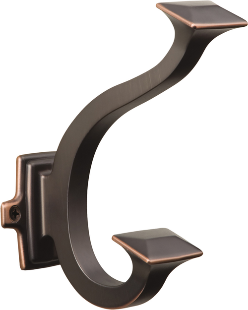 Bungalow Collection Signature Hook 1-1/2'' cc Oil-Rubbed Bronze Highlighted Finish P2155-OBH