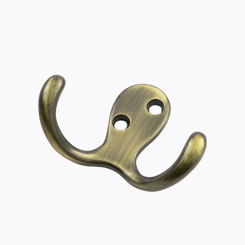 Hooks Collection Utility Hook Double 3/8'' cc Antique Brass Finish P27115-AB