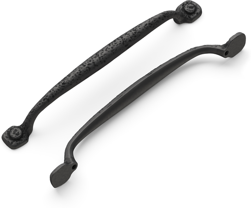 Refined Rustic Collection Pull 7-9/16'' cc Black Iron Finish P2996-BI