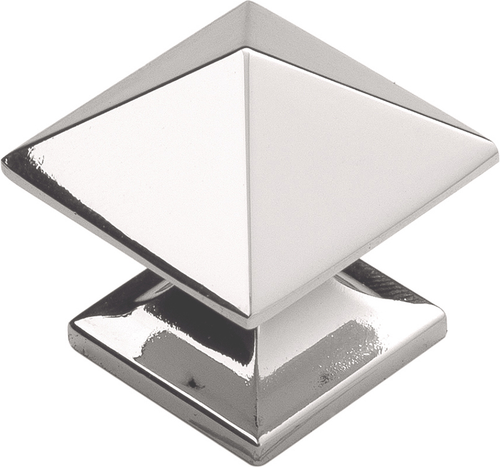 Studio Collection Knob 1'' Square Polished Nickel Finish P3014-14