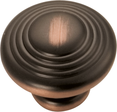 Deco Collection Knob 1-1/4'' Diameter Oil-Rubbed Bronze Highlighted Finish P3103-OBH
