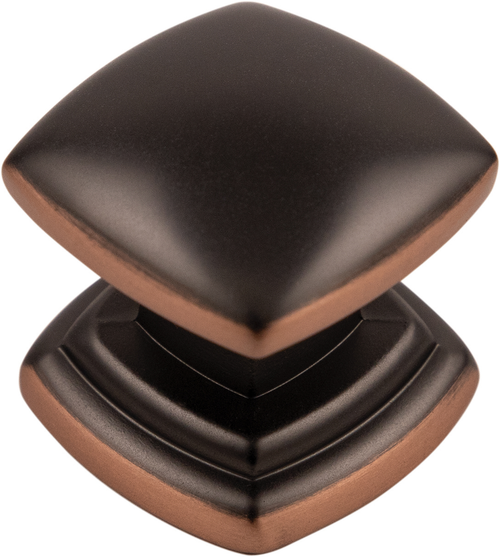Euro-Contemporary Collection Knob 1-1/4'' Square Oil-Rubbed Bronze Highlighted Finish P3181-OBH