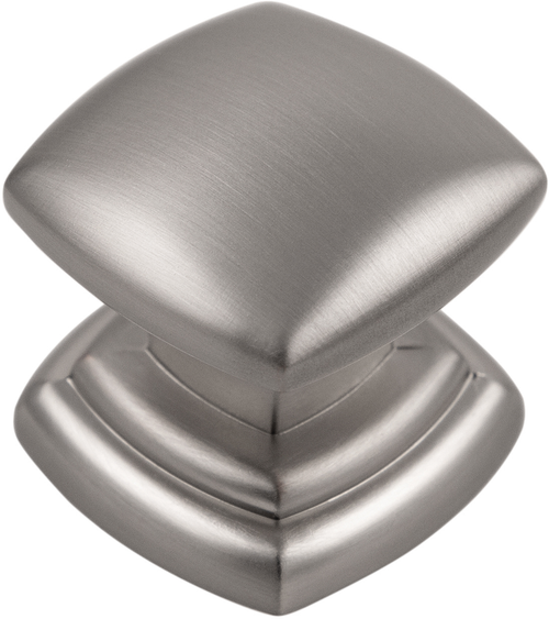 Euro-Contemporary Collection Knob 1-1/4'' Square Stainless Steel Finish P3181-SS