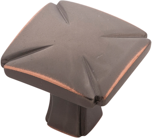 Bridges Collection Knob 1-3/16'' Square Oil-Rubbed Bronze Highlighted Finish P3230-OBH