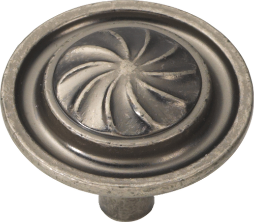 Roma Collection Knob 1-1/4'' Diameter Black Nickel Vibed Finish P3461-BNV