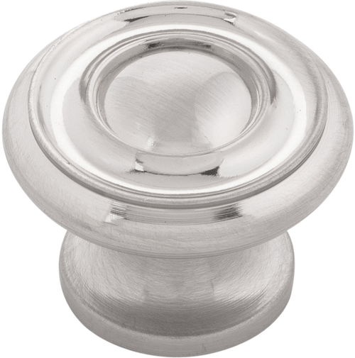 Cottage Collection Knob 1-1/2'' Diameter Satin Nickel Finish P3501-SN