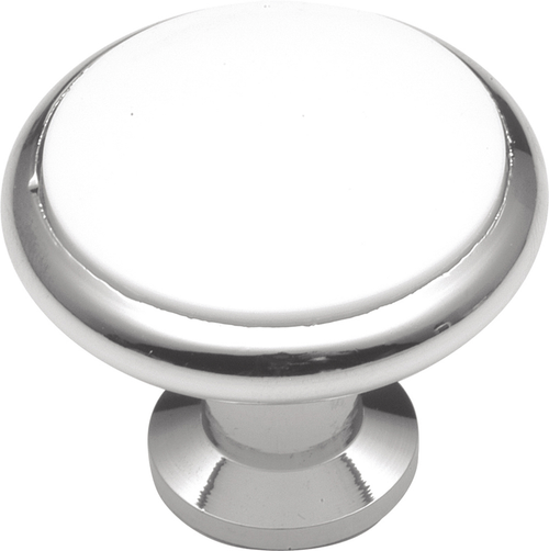 Tranquility Collection Knob 1-5/16'' Diameter White Porcelain Chrome Finish P427-26W