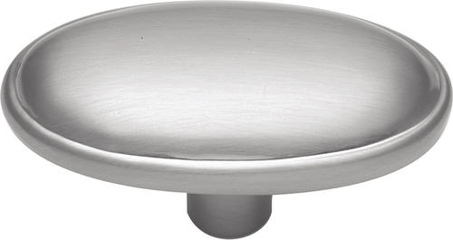 Tranquility Collection Knob Oval 1-11/16'' x 1'' Satin Silver Cloud Finish P517-SC