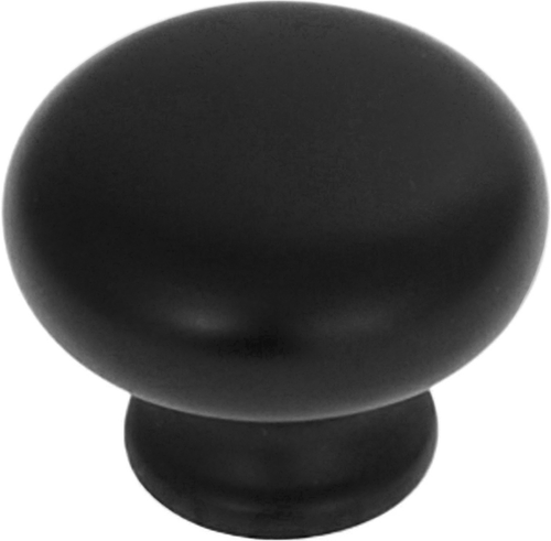 Cottage Collection Knob 1-1/8'' Diameter Matte Black Finish P770-MB