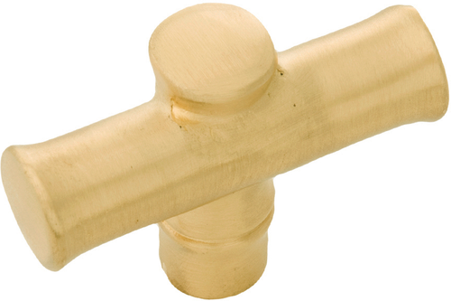 Junzi Collection T-Knob 1-15/16'' x 5/8'' Satin Brass Finish B056655-04