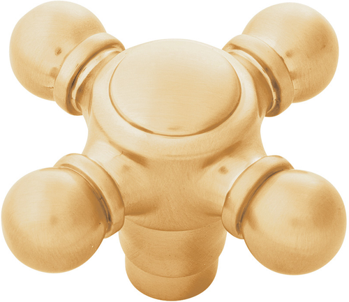 Fuller Collection Knob 2-1/8'' x 2-1/8'' Brushed Golden Brass Finish B076809-BGB