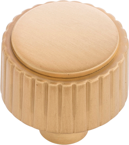 Sinclaire Collection Knob 1-1/4'' diam Brushed Golden Brass Finish B076883-BGB