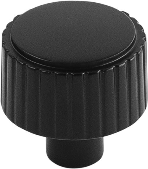 Sinclaire Collection Knob 1-1/4'' diam Matte Black Finish B076883-MB