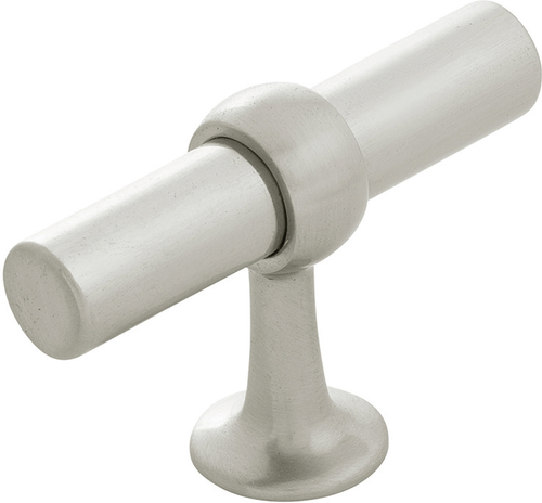 Ostia Collection T-Knob 2-1/2'' X 13/16'' Satin Nickel Finish B077328-SN