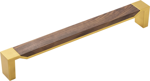 Fuse Collection Appliance Pull 12'' cc Brushed Golden Brass with Walnut Finish B079354WN-BGB