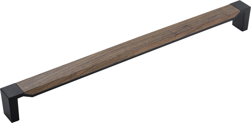 Fuse Collection Appliance Pull 18'' cc Matte Black with Walnut Finish B079355WN-MB