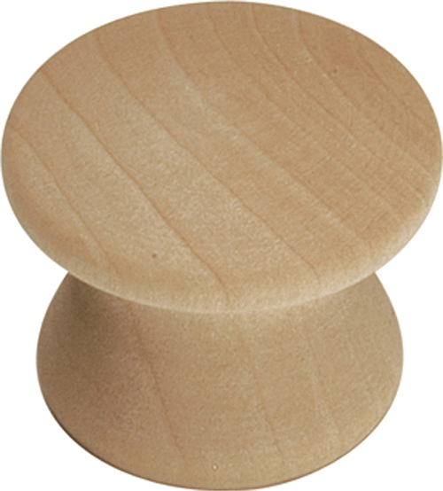 Natural Woodcraft Collection Knob 1'' Diameter Unfinished Wood Finish P183-UW