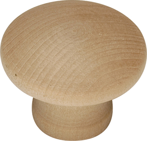 Natural Woodcraft Collection Knob 1-1/4'' Diameter Unfinished Wood Finish P184-UW
