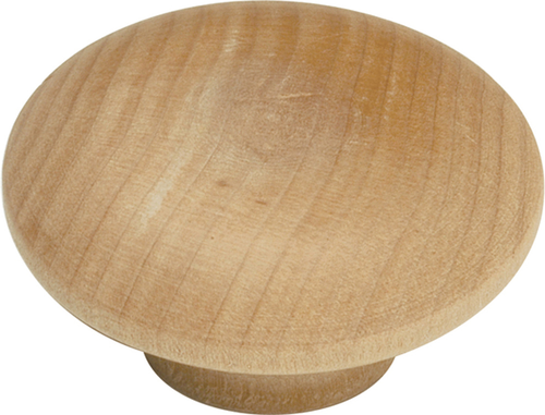 Natural Woodcraft Collection Knob 2'' Diameter Unfinished Wood Finish P186-UW