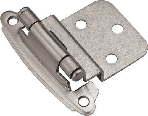 Hinge 3/8'' Inset Surface Face Frame Self-Close Satin Nickel Finish P243-SN