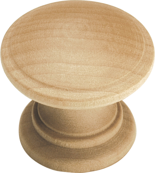 Natural Woodcraft Collection Knob 1-1/4'' Diameter Unfinished Wood Finish P685-UW