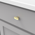 Metropolis Collection Knob Oval 1-7/16'' x 3/4'' Ultra Brass Finish P208-UB