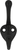 Universal Collection Coat Hook Double 5/8'' cc Black Finish P27120-BL