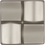 Tidal Collection Knob 1'' Square Flat Nickel Finish P3457-FN