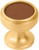 Reserve Collection Knob 1-1/4'' diam Brushed Golden Brass with Brown Leather Finish B077977LRBGB