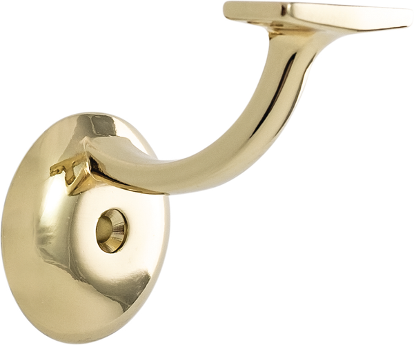 Hand Rail Brackets Collection Handrail Bracket 3-3/16'' Polished Brass Finish H078453PB