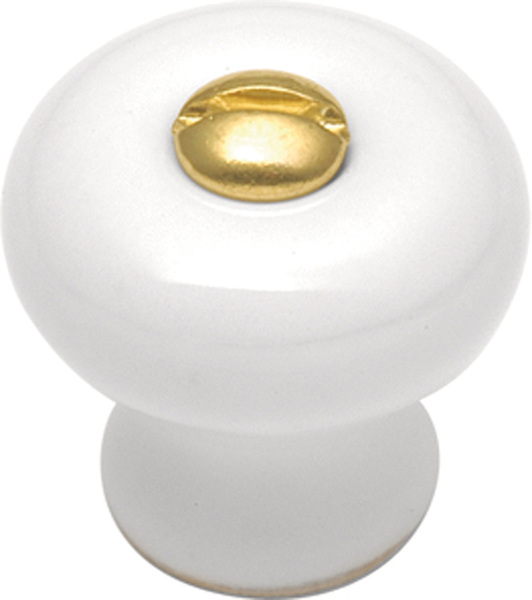 Tranquility Collection Knob 7/8'' Diameter White Finish P3-W