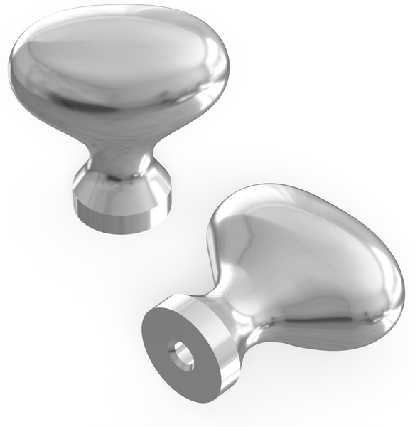 Williamsburg Collection Knob 1-1/4'' X 13/16'' Chrome Finish P3054-CH