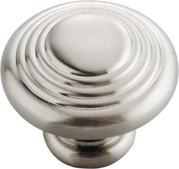 Deco Collection Knob 1-1/4'' Diameter Satin Nickel Finish P3103-SN