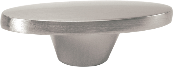 Luna Collection Knob Oval 1-5/8'' x 15/16'' Satin Nickel Finish P3446-SN