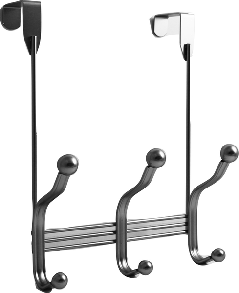 Over the Door Hooks Collection 6 Prong Over the Door Hook Rail 10-7/8'' Long Flat Nickel Finish S077541-FN9