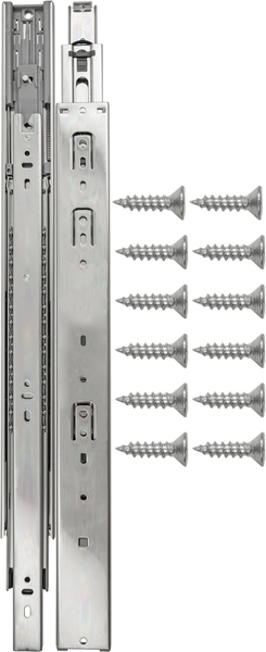 Drawer Slide Side Mount Soft Close Full Extension 16'' Cadmium Finish P1055/16-2C
