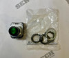 Momentary Push Button, Metal, Type 4/13, Illuminated, Green, Extended Head w/o Guard, LED 12 - 130V AC/DC, Contact Blocks 1 N.O. 1 N.C.