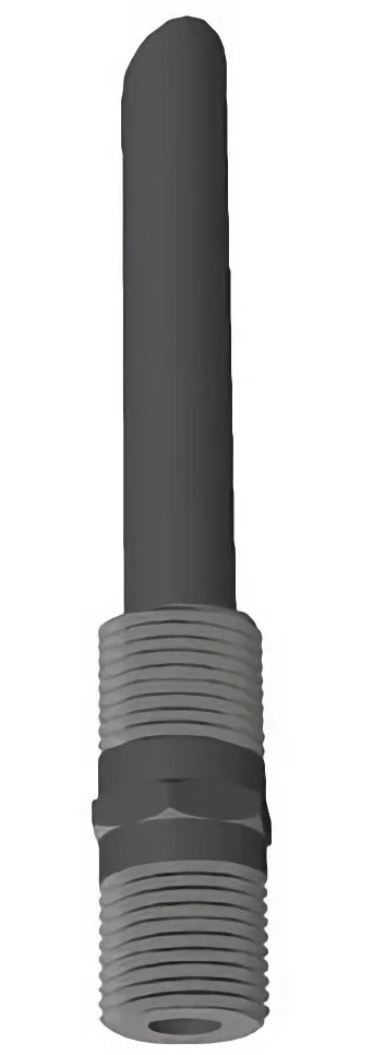 1/2" Injection Quill Check Valve, PVC Valve Body, 3" Quill Length, 45 Degree Beveled Tip