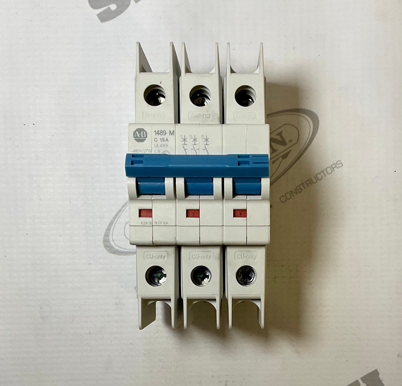 Thermal-Magnetic Circuit Breaker, 3 Pole, Trip Curve C, 15 A,