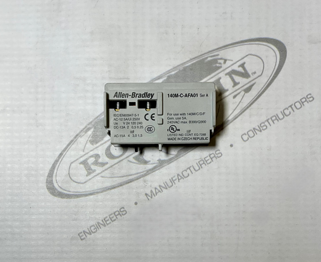 Auxiliary Contact Block, Front Mounted, 1 N.O. 0 N.C. , Without Spring Clamp Terminals