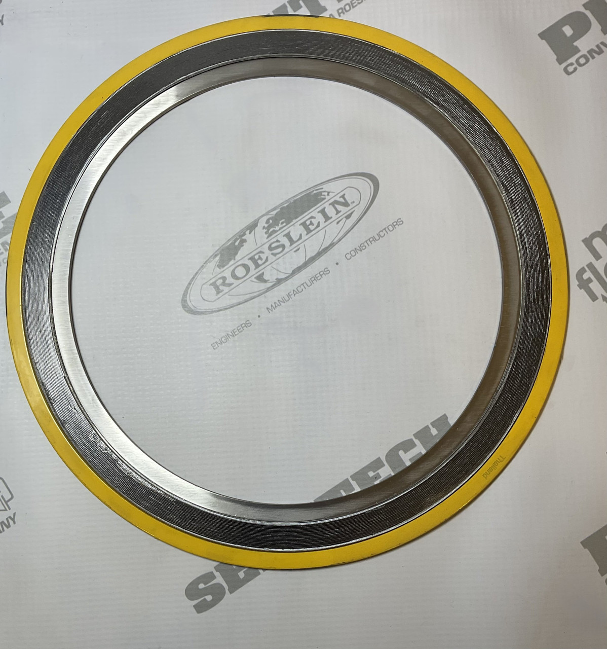 Gasket, Spiral Wound 1/8" thk. 304LSS Inner & Outer Ring w/ Flexible Graphite Filler - 8"