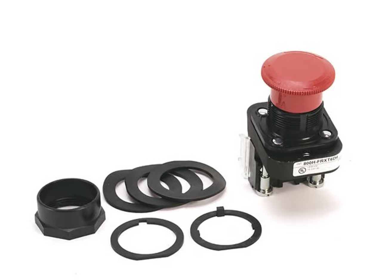 2-Position Push Button, Plastic, Type 4/4X/13, Non-Illum., Push-Pull / Twist-To-Release, Red