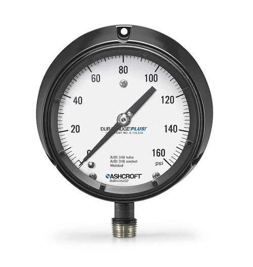Pressure Gauge, 4.5" Dial, 0-15psig Range