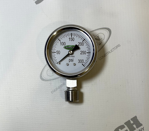Dial Pressure Gauge, 0-300psig range