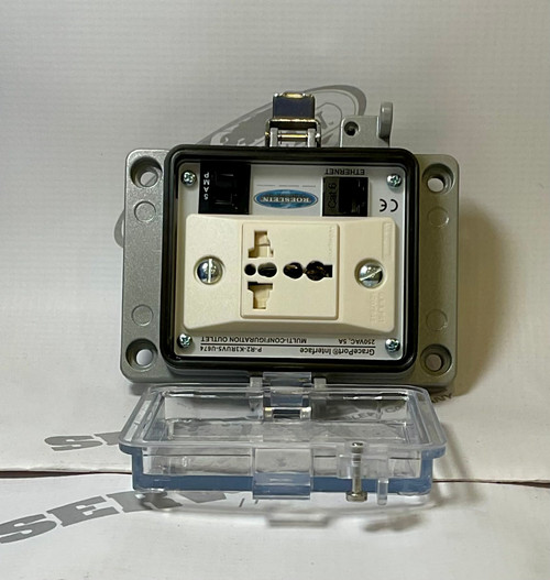 Ethernet, 250V, 5A Internal Circuit Breaker, NEMA 12/4/IP65, Universal Receptacle