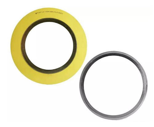 Gasket, Spiral Wound 1/8" thk. 304LSS Inner & Outer Ring w/ Flexible Graphite Filler - 3"
