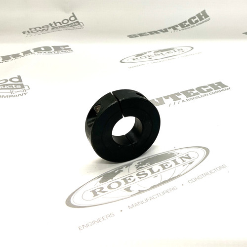 Extra-Grip Clamping Two-Piece Shaft Collar for 1" Diameter Round Shaft, Black-Oxide 1215 Carbon Steel