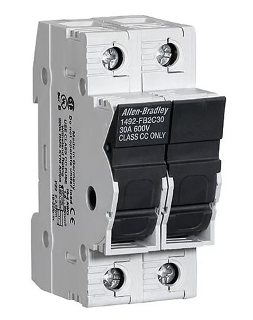 Fuse Holder with 2 poles, Class CC Type Fuses, 30A and LED Blown Fuse Indicator